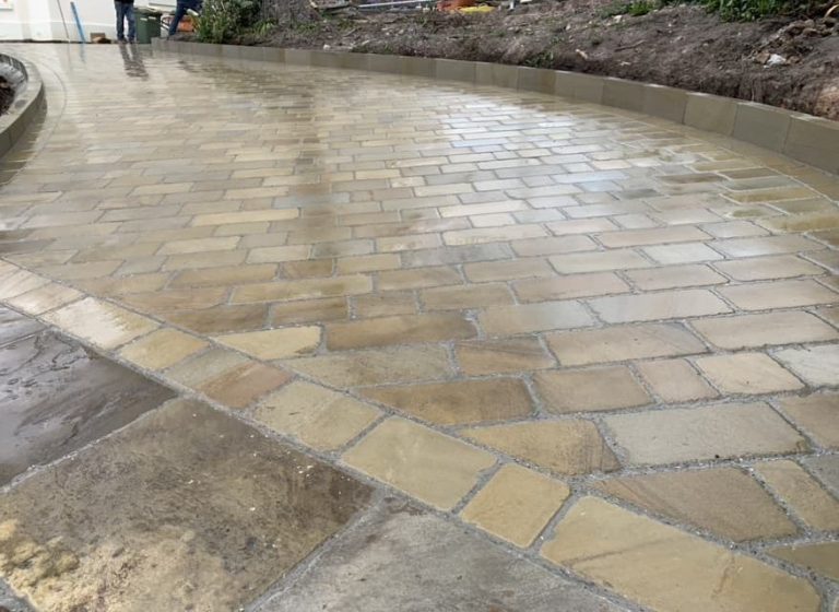 Yorkstone driveway in Ormskirk