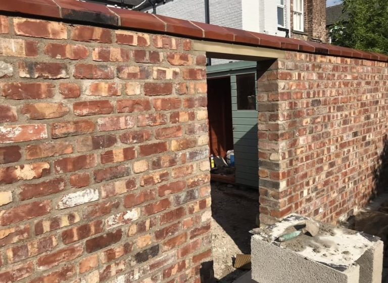 Boundary wall restoration in Aigburth