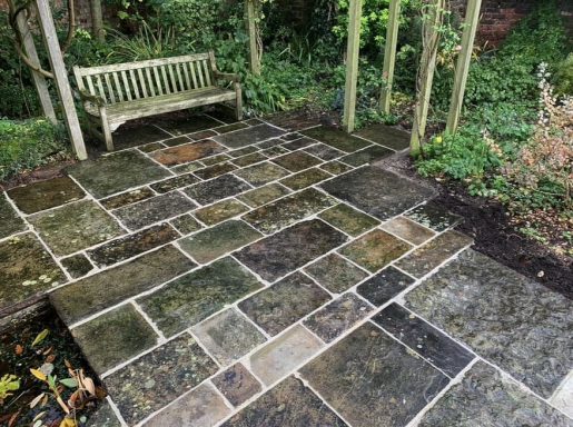 Natural stone patio in Liverpool