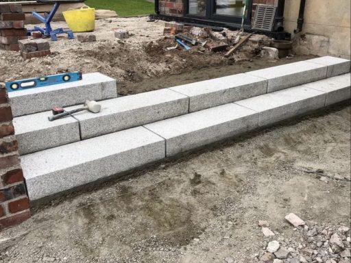 Granite Garden Steps in Liverpool