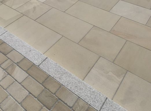 Paving laid near Upholland, West Lancashire