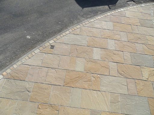 Indian sandstone driveway in Sefton