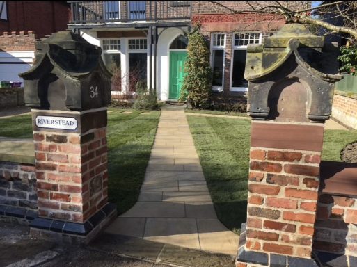 Victorian Brick Piers Re-Built in Aigburth, Liverpool