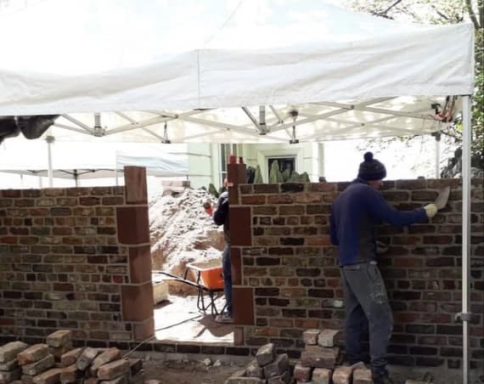 Reclaimed Brick Garden Wall in Grassendale, Liverpool